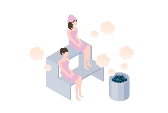 ずっと<mark>お風呂とサウナ</mark>に<br>
入っていたい